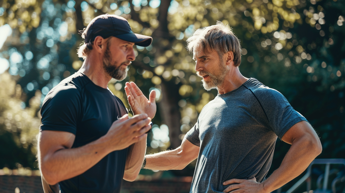 Група людей різного віку займається фітнесом